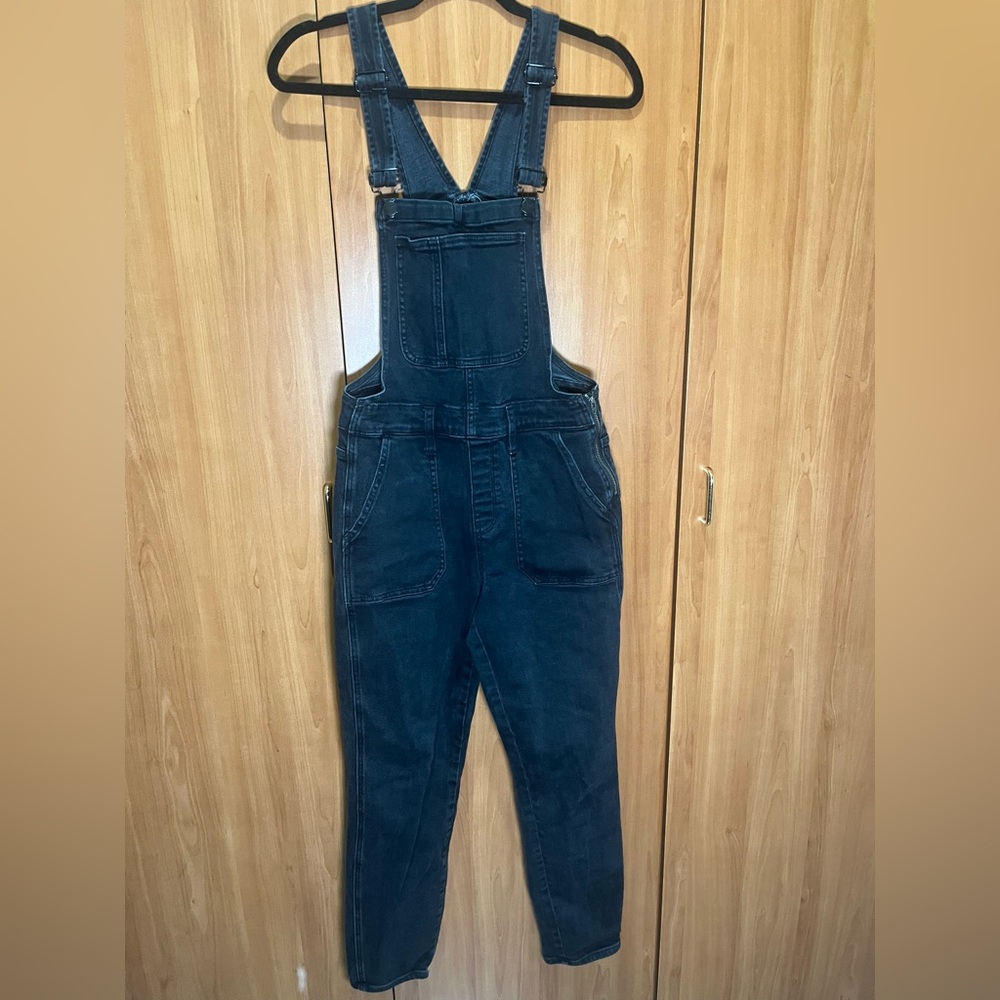 Madewell Black Denim Overalls Size Medium!
